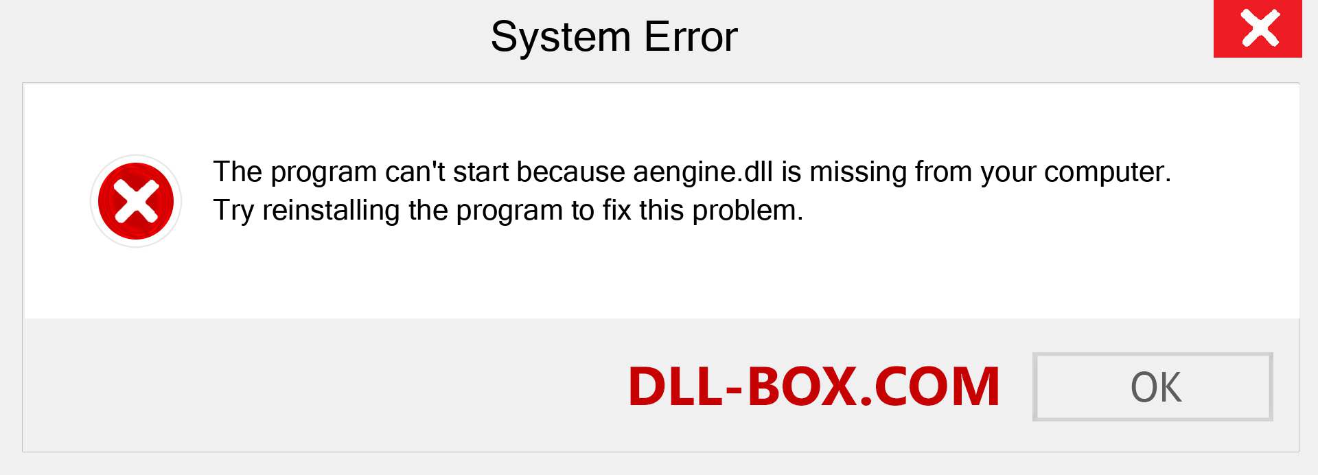  aengine.dll file is missing?. Download for Windows 7, 8, 10 - Fix  aengine dll Missing Error on Windows, photos, images